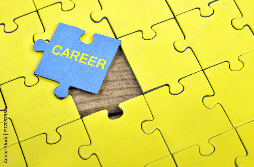 Fototapeta premium Puzzle with word Career