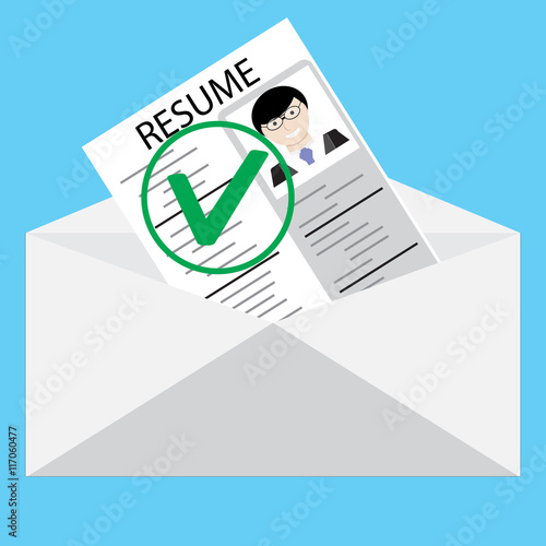 Approved resume. Letter vector work