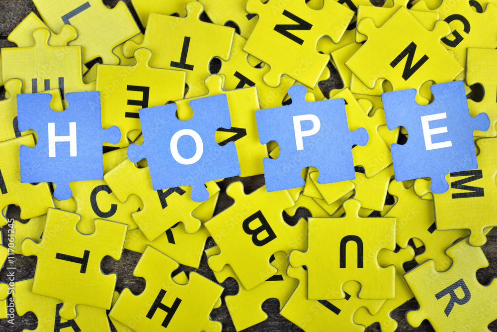 Puzzle with word Hope Puzzle with word Hope