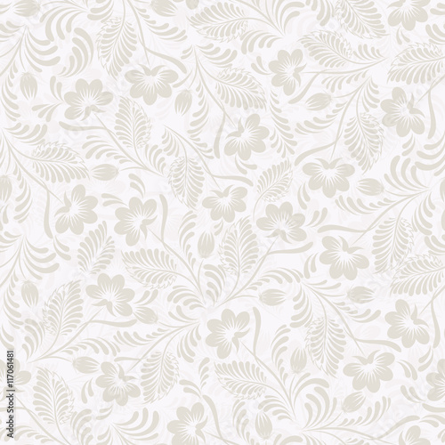 Seamless background of beige in a folk style
