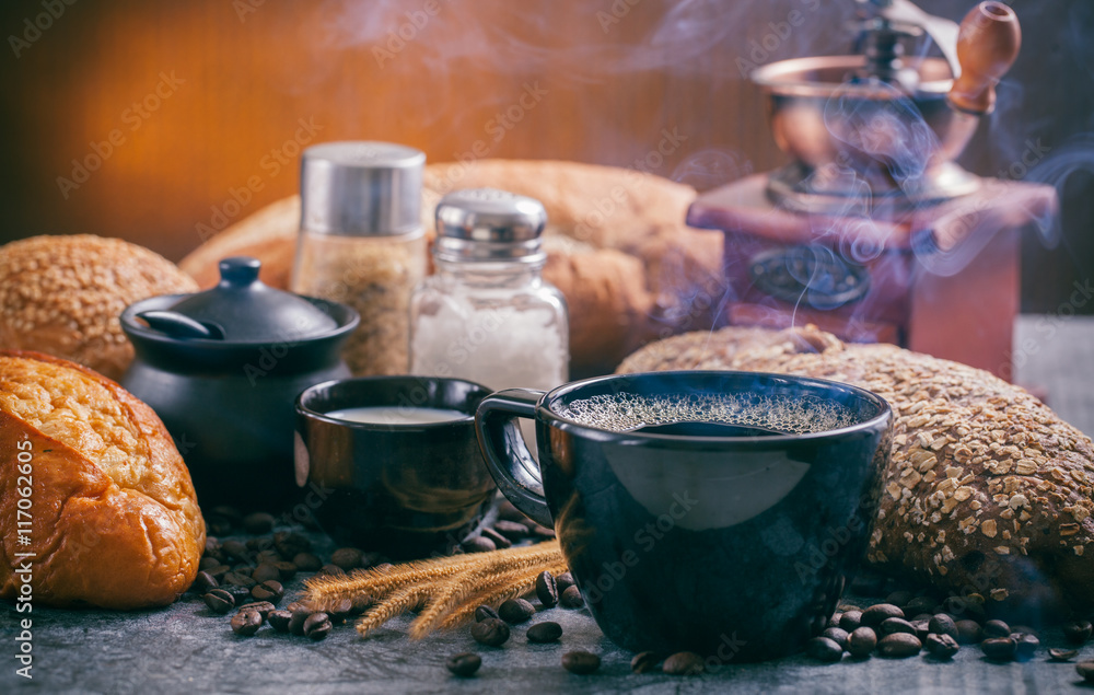 Coffee and bread Coffee and bread