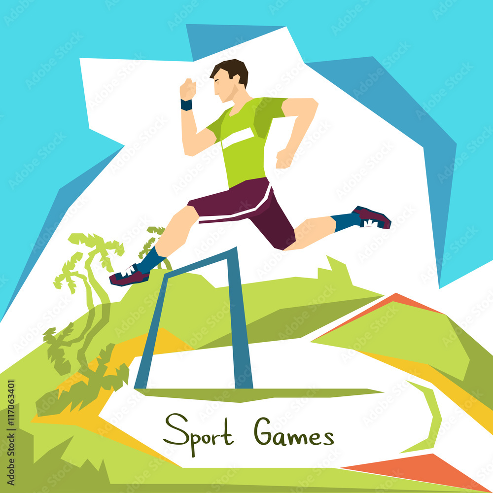 Hurdle Race Running Athlete Sport Competition Hurdle Race Running Athlete Sport Competition