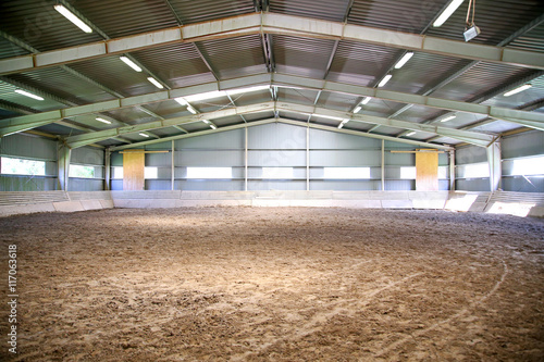View an riding arena indoor without people
