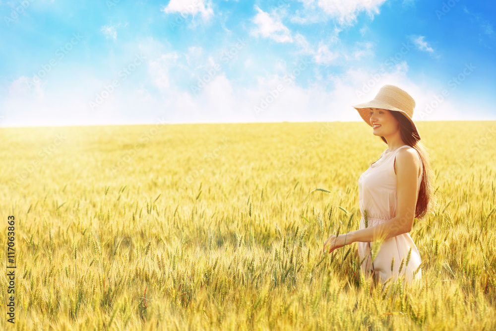 Beautiful girl in field Beautiful girl in field
