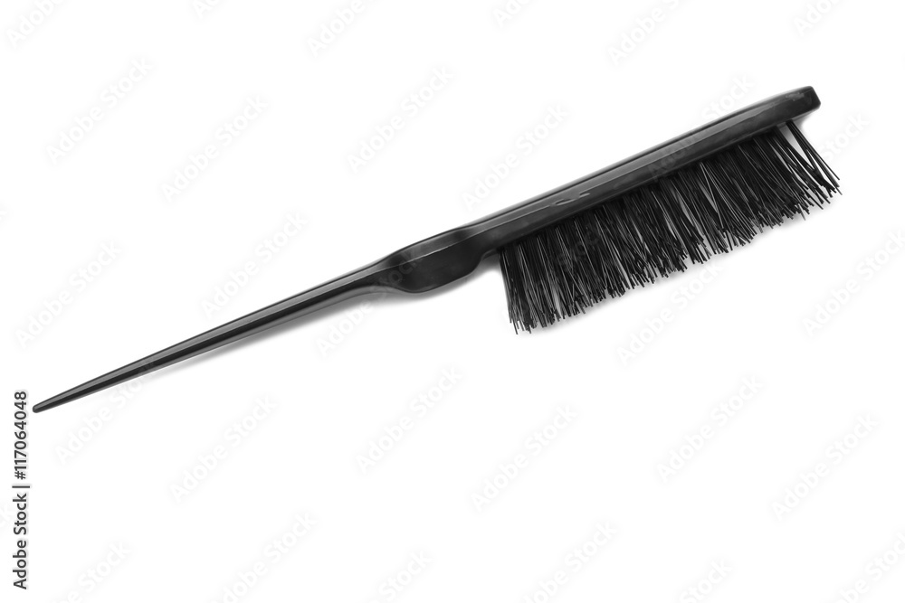 Barber plastic comb isolated on white Barber plastic comb isolated on white