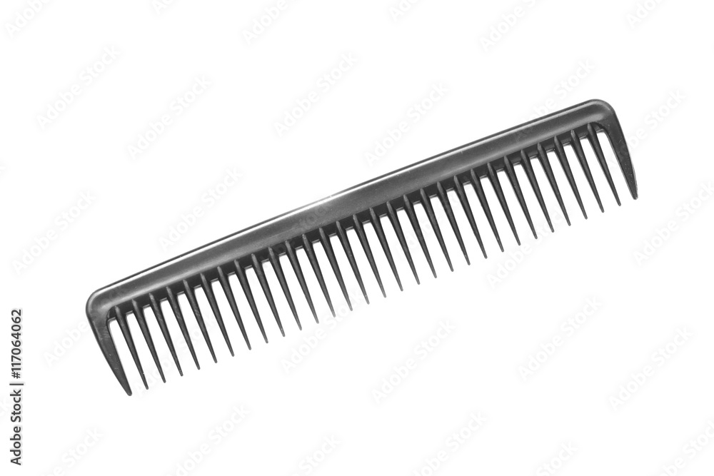 Barber plastic comb isolated on white Barber plastic comb isolated on white