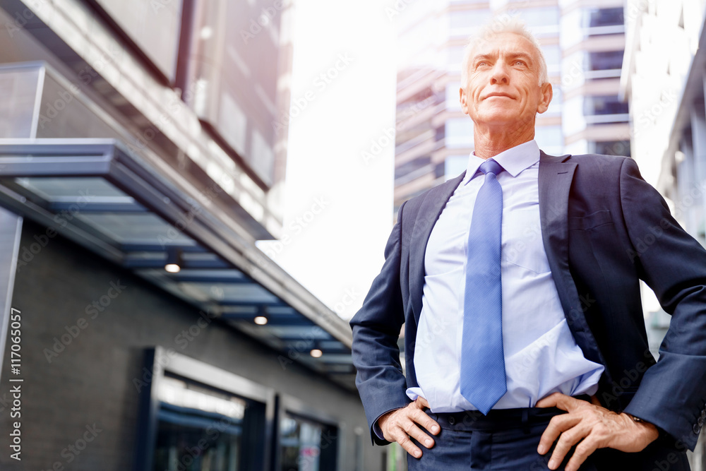 Portrait of confident businessman outdoors Portrait of confident businessman outdoors