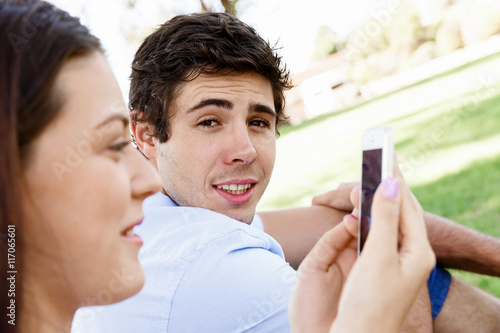 Young couple in the park