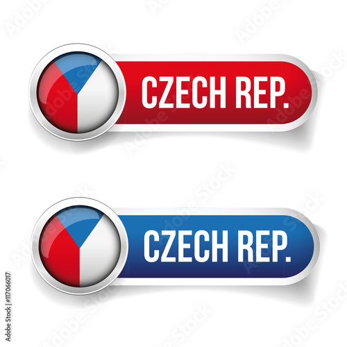 Czech Republic - Czechia flag button