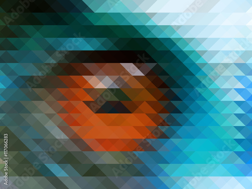 Retro mosaic pattern of geometric.