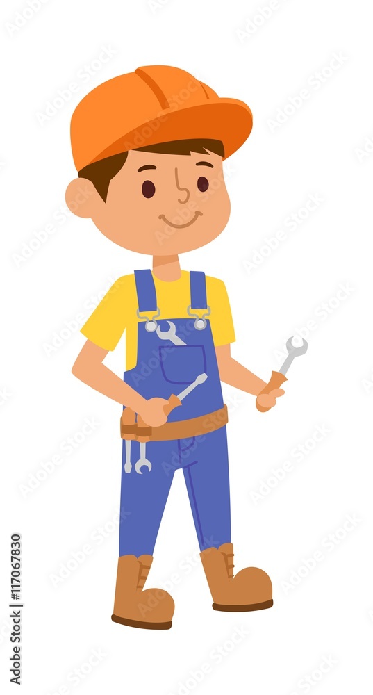 Builders kid vector Builders kid vector