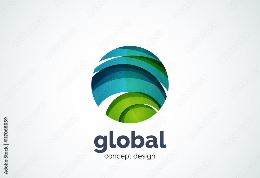 Sphere logo template, global or world concept Sphere logo template, global or world concept