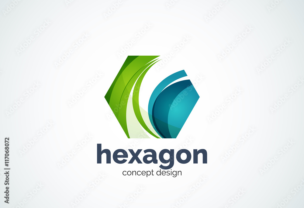 Hexagon logo template, cell concept Hexagon logo template, cell concept