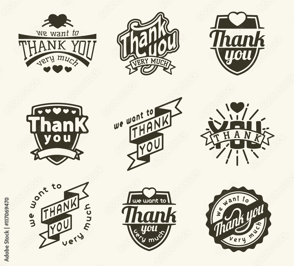 Thank you badge logo Thank you badge logo