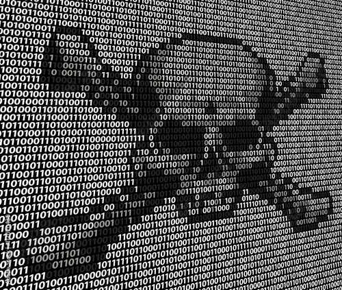 Code Skull and Crossbones Piracy Concept