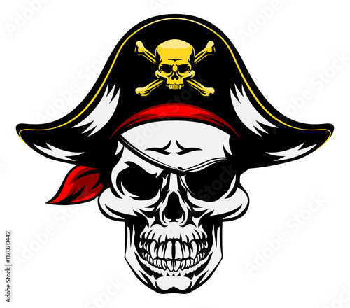 Skull Pirate Mascot