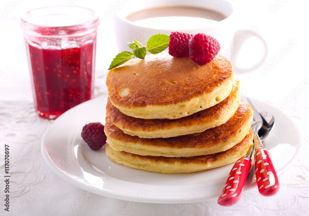 Stack of fluffy pancakes Stack of fluffy pancakes