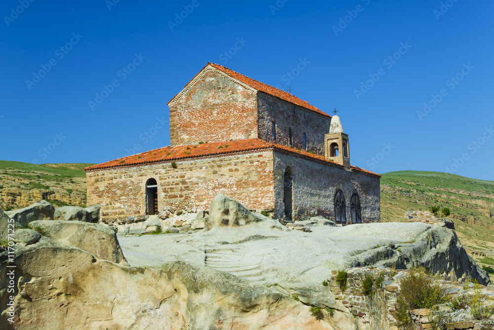 Antique cave city Uplistsikhe, Georgia Caucasian region old church
