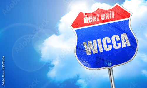 фотографія wicca, 3D rendering, blue street sign