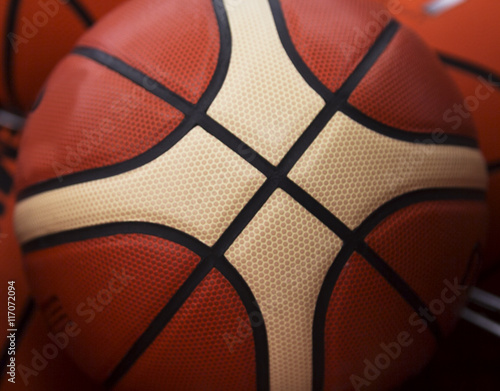 the texture of a basketball © byallasaa