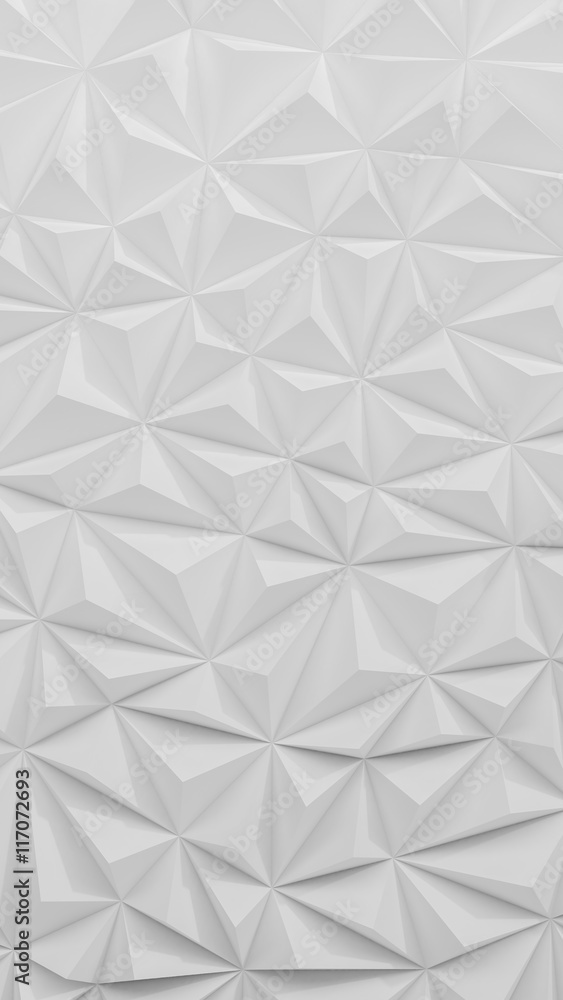 Abstract white low poly background with copy space 3d render Abstract white low poly background with copy space 3d render