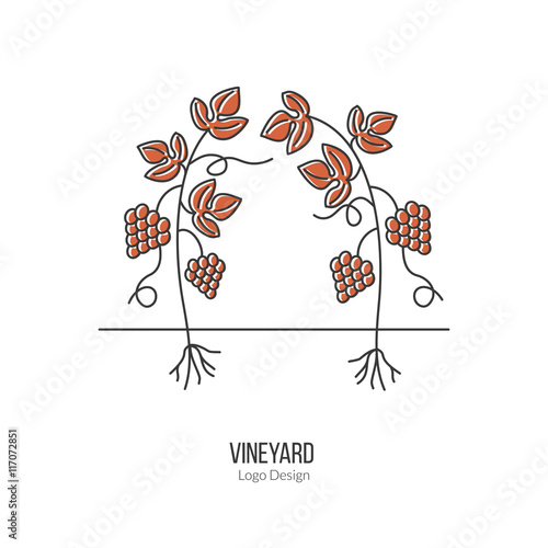 Winemaking, wine tasting logotype design concept