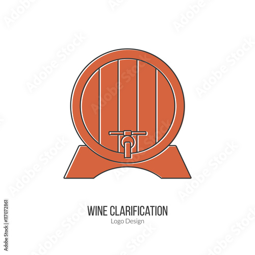 Winemaking, wine tasting logotype design concept