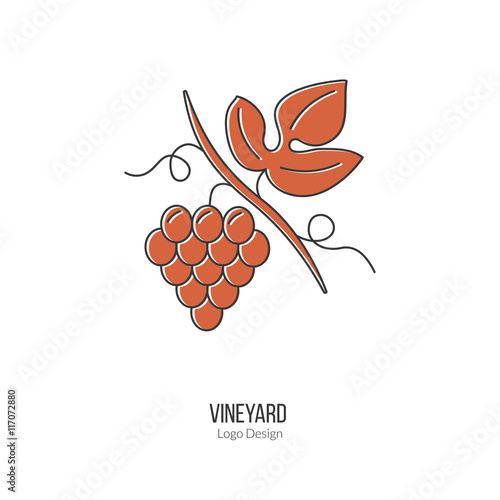 Winemaking, wine tasting logotype design concept