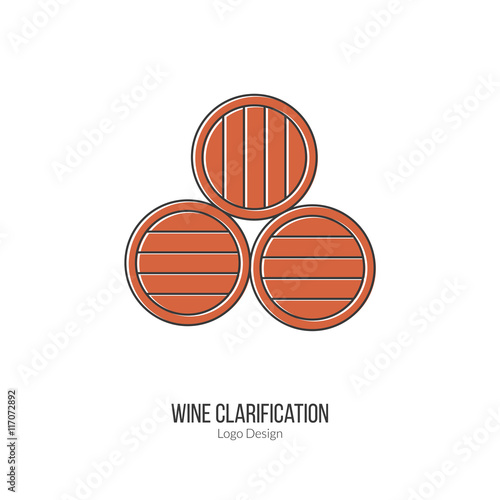 Winemaking, wine tasting logotype design concept