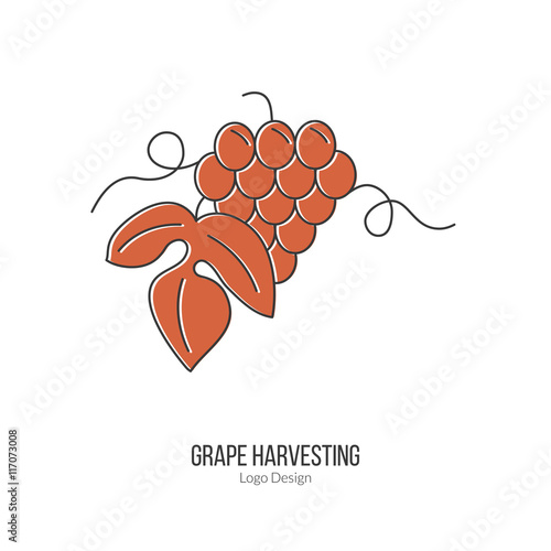 Winemaking, wine tasting logotype design concept