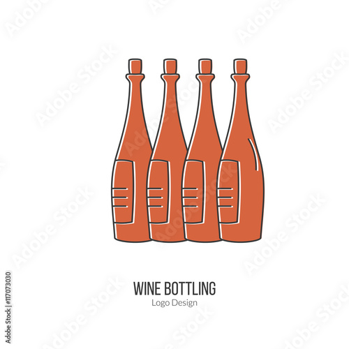 Winemaking, wine tasting logotype design concept