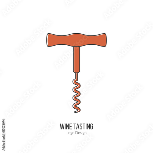 Winemaking, wine tasting logotype design concept