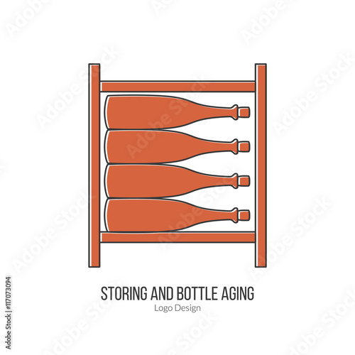 Winemaking, wine tasting logotype design concept