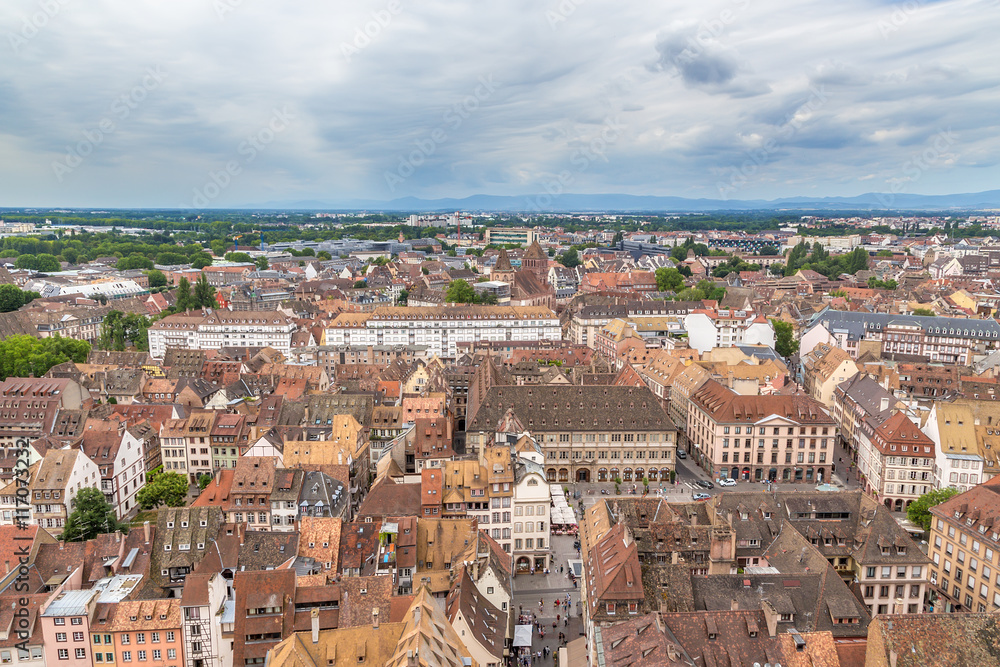 Strasbourg, France. The city from the bird's eye view
