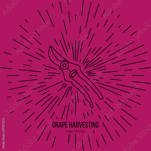 Winemaking, wine tasting logotype design concept