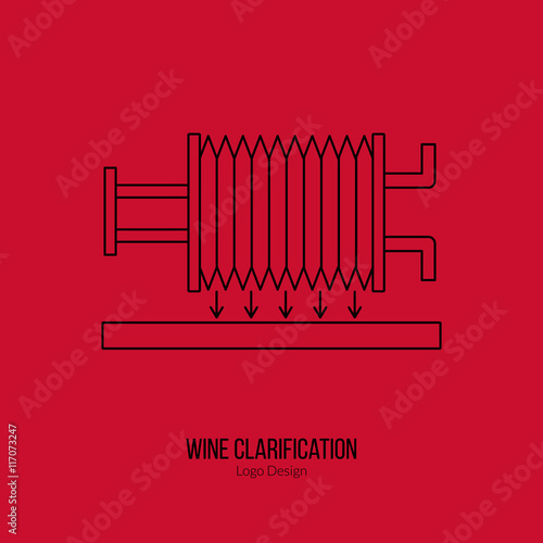 Winemaking, wine tasting logotype design concept