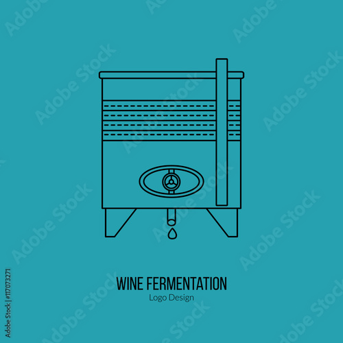 Winemaking, wine tasting logotype design concept