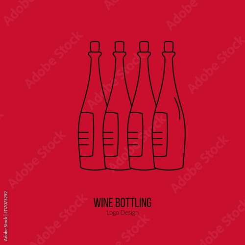 Winemaking, wine tasting logotype design concept