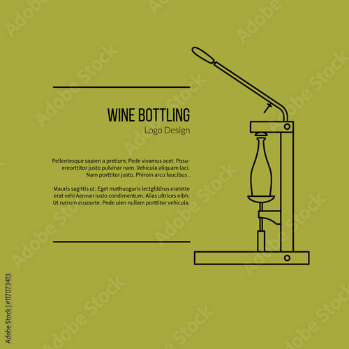 Winemaking, wine tasting graphic design concept