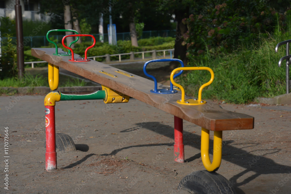 Playground equipment; Seesaw