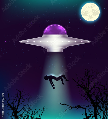  UFO abducts a man