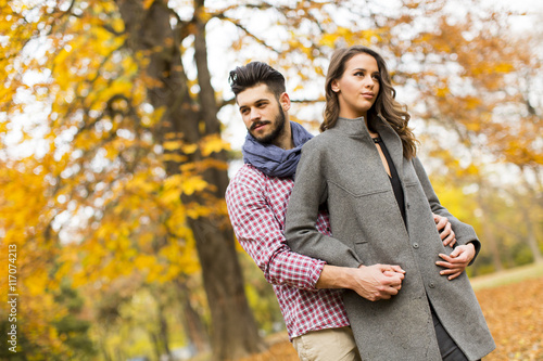 Young couple in the autumn ...