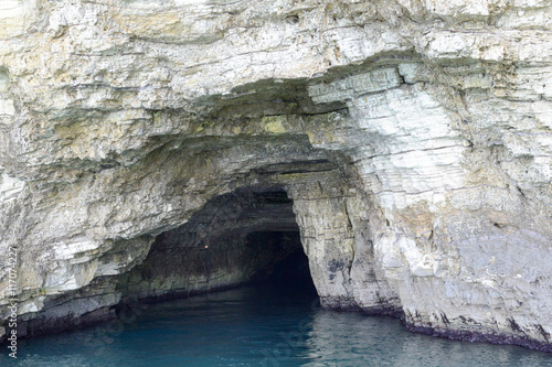 Cave on the coast of Gargano National park on Puglia