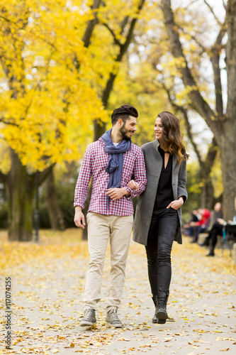 Young couple in the autumn ...