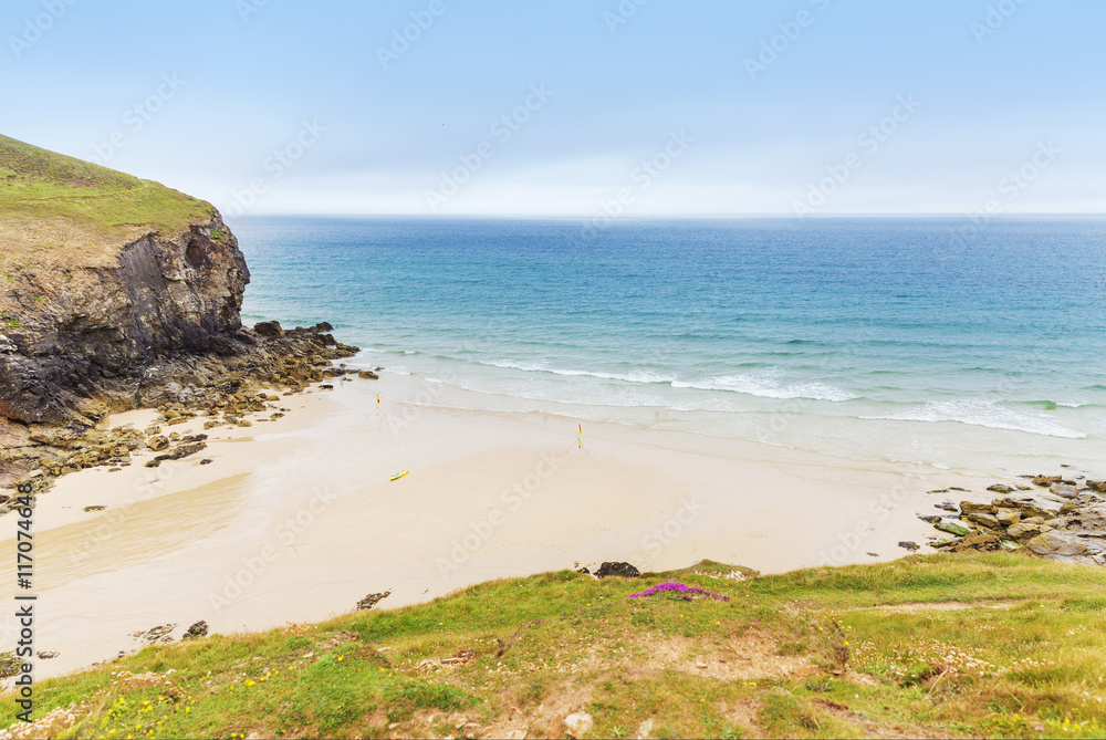 Popular St Agnes and Chapel Porth Atlantic ocean coast, Cornwall
