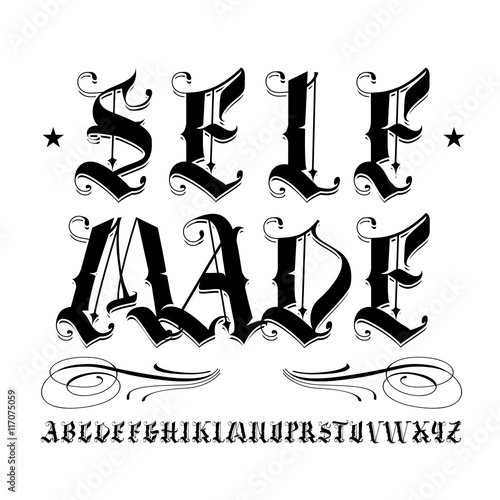 SELF MADE lettering