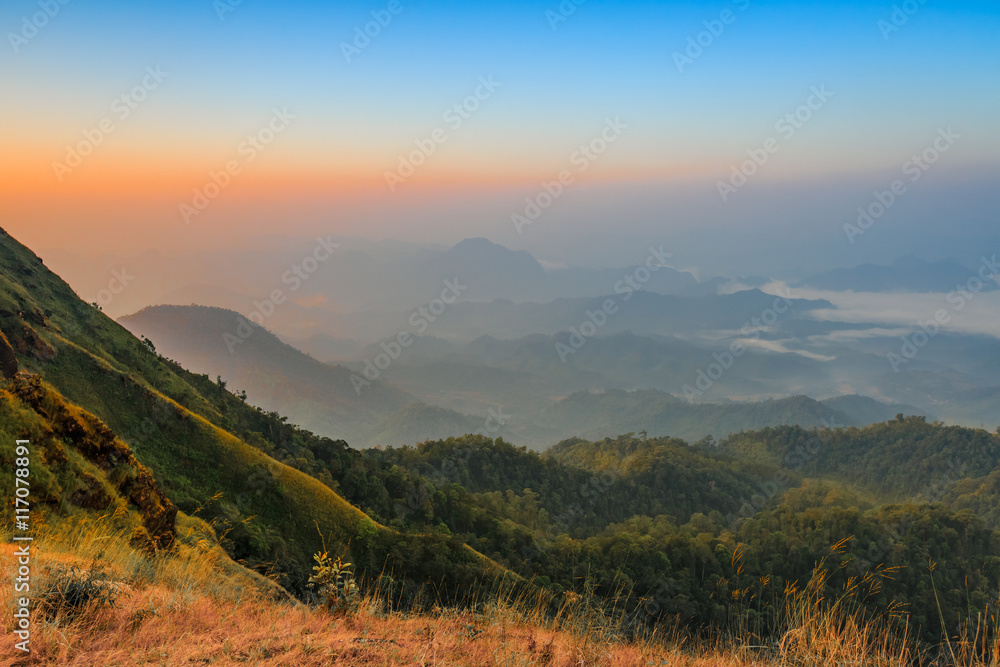 Summit of Tulay Hill, Tak province, Thailand