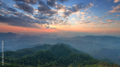 Summit of Tulay Hill, Tak province, Thailand