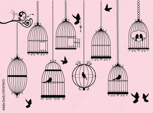 vintage floral cages