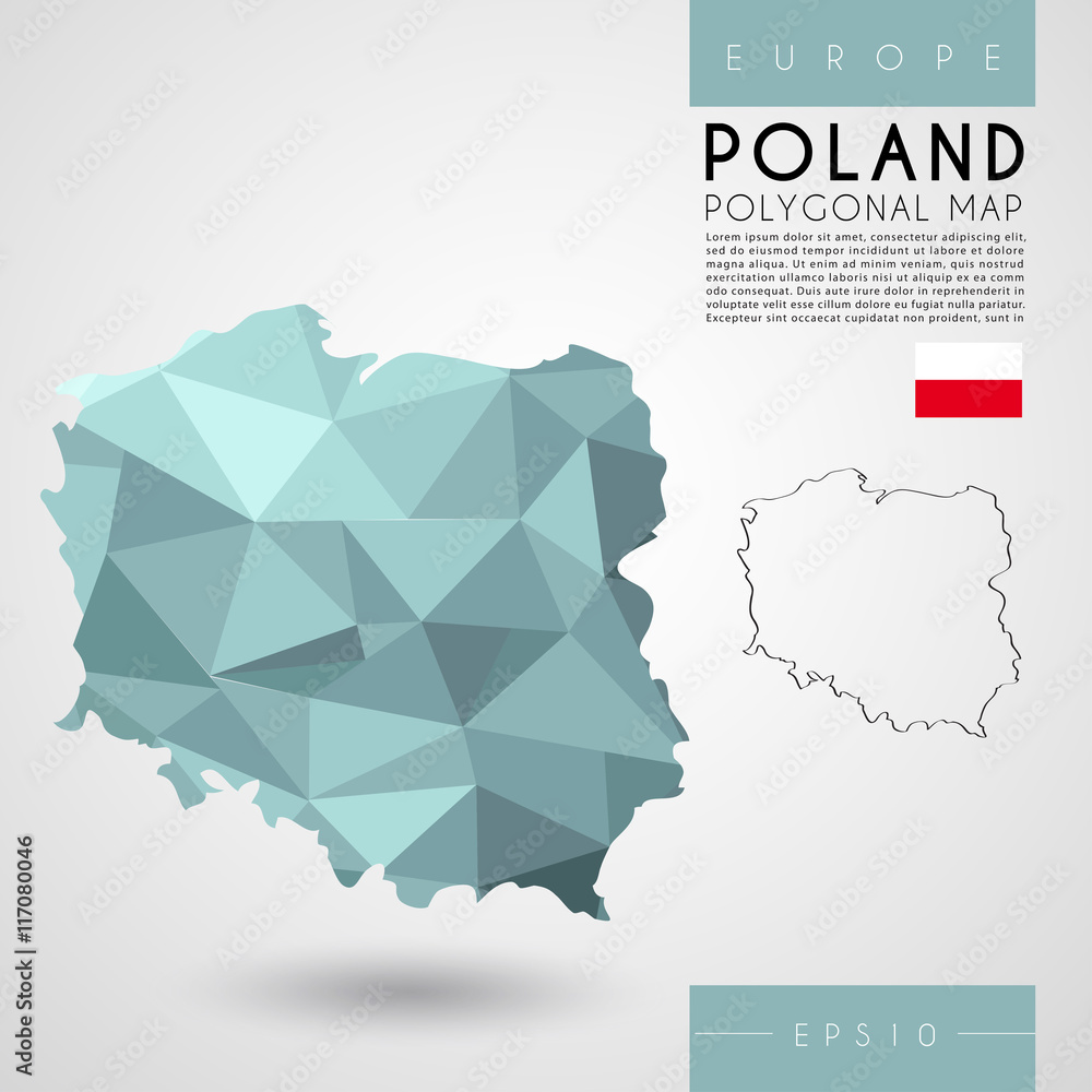 World Low Poly Map : Europe : Vector Illustration World Low Poly Map : Europe : Vector Illustration